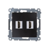 Simon 54 Dvojitá zásuvka HDMI, čierna