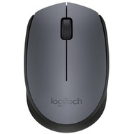 Logitech Mouse M170, 1000 DPI, 2,4 [GHz], optická, 3 triedy, bezdrôtová, šedá