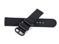 Remienok na hodinky 22MM BLACK Popruh Nylon NATO