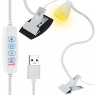 LED USB Clip školská stolová lampa so stojanom
