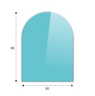 SKLENENÝ PODKLAD PRE KRBOVÉ KACHLE, SKLO 80x80
