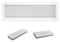 FRESH ventilačná mriežka biela 17x49 PEVNÉ POZDĹŽNE LAKOVANÉ ŽALÚZIE