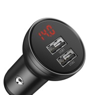 Baseus autonabíjačka 2x USB 4,8A 24W s LCD