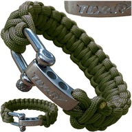 TEXAR PARACORD Vojenský taktický náramok SILNÉ POVRAZO Olive 250kg 320cm