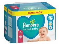 76ks Pampers Active Baby 4 plienky 9-14kg GIANT