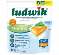 Ludwik Sensitive kapsule na pranie, 32 kusov, univerzálne