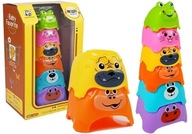 Baby Pyramid Animals Cups - Vzdelávacia hračka