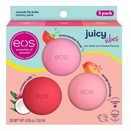 Eos Juicy Vibes balzam na pery 3 príchute kokosový melón mango