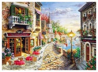 Diamantová výšivka diamantová maľba mozaiky Seaside Street 45x60 Set 5D set