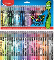 Popisovače MAPED COLORPEPS MONSTER 24 farieb v kartónovom obale