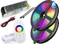 SET 10M 300LED RGB pásik BIELY Vodotesný 5050