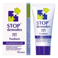 Maska na tvár 9v1 Pure Derm STOP DEMODEX Demodekóza Demodex Akné 50ml