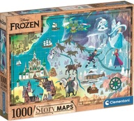 PUZZLE 1000 EL ROZPRÁVKOVÉ MAPY MRAZENÁ DISNEY MAPA