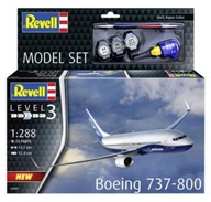 Stavebnica modelu Revell Boeing 737-800, farba, lepidlo