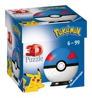 Ravensburger 3D Puzzle Pokemon Ball blue 54 dielikov