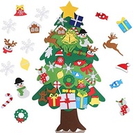 Urob si sám vianočný stromček z plsti, výška PL, 26 dekoračných prvkov