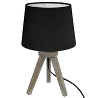 STOLNÁ LAMPA NOČNÁ LAMPA DREVO + BOHO LÁTKA