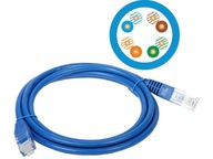 Patchcord U/UTP 5e Alantec RJ-45 1m modrý x 20