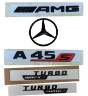 Mercedes Emblems A45 s Black flash AMG a45 s