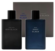 Pánske parfémy NAVY BLACK + 800 BLACK ZARA 2 X 90 ml MAN 180 ml EDT SET