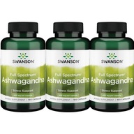 3x Swanson Ashwagandha (indický ženšen) 450 mg