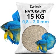 Akvarijný štrk 0,8-2,0 mm prírodný akvarijný štrk s CERTIFIKÁTOM 15 KG