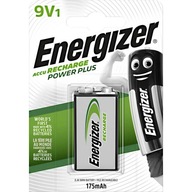 1x Energizer 175mAh 9V 6LR61 Ni-Mh batéria