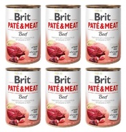 Brit Pate&Meat s hovädzím mäsom 6x400g