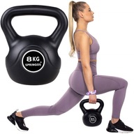 KETTLEBELL DUMBELL HMOTNOSŤ 8kg GUĽA ČINA ČIERNA