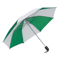Bielo-zelený skladací dáždnik + obal