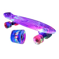 USB SKATEBOARDOVÁ DOSKA S PLNO SVIETIACIMI KOLIESKAMI LED TABUĽA