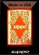 ZIPPO METALICKÝ ČERVENÝ ORNAMENTÁLNY LASEROVÝ zapaľovač 60006156