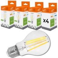 BALENIE 4x TEPLÁ LED ŽIAROVKA E27 12W=75W FILAMENT