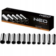 NEO 12-102 DLHÉ NÁRAZOVÉ ZÁSUVKY 11 KUSOV 10-24mm 1/2'''' KOVOVÉ Púzdro