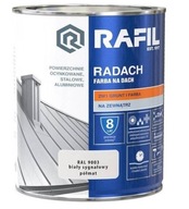 Farba na strechu Radach 0,75L Signal White Polomatná RAL 9003 Rafil