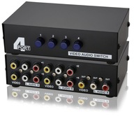 SWITCH 4V1 AV RCA CHINCH 4x1 splitter ADAPTÉR