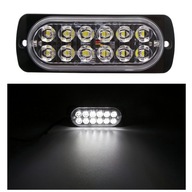 Zadné svietidlo 12 LED, silné, 12V-24V, malé, biele