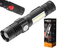 NABÍJACIE RUČNÉ SVETLO USB 800lm 2v1 LED NEO