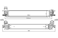 INTERCOOLER RENAULT LAGUNA LAGUNA III ŠÍRKA 1.5