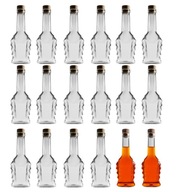 5x sklenená fľaša BUKUREŠŤ 250ml + alkohol CORK