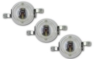 3x LED 1W ČERVENÁ 660nm 38mil DEEP RED