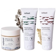 SADA KOZMETIKY na nohy KRÉMOVÝ PEELING DO KÚPEĽA SOĽ Smoothing Refeet