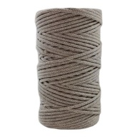 Pletená šnúra Macrame 3 mm piesková 100 m