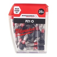 NÁRAZOVÝ BIT PZ1x25mm SHOCKWAVE 25ks MILWAUKEE