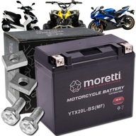 MORETTI MTX20L-BS 20Ah motocyklová gélová batéria YTX20L-BS