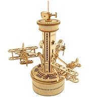 Drevené puzzle 3D Music Box Control Tower