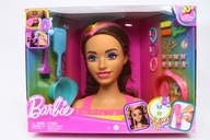 Stylingová hlava Barbie, neónovo hnedé vlasy HMD80, MATTEL, 213833.