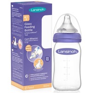 Lansinoh MOMMA ANTIKOLICKÁ SKLENENÁ FĽAŠA 160 ML