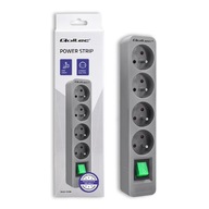 Qoltec Power strip 4 zásuvky 1,8m Sivá