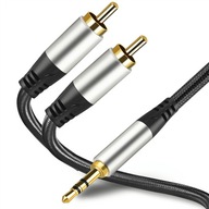 OFC AUX MINI JACK KÁBEL 3,5mm 2x RCA CINCH 5m